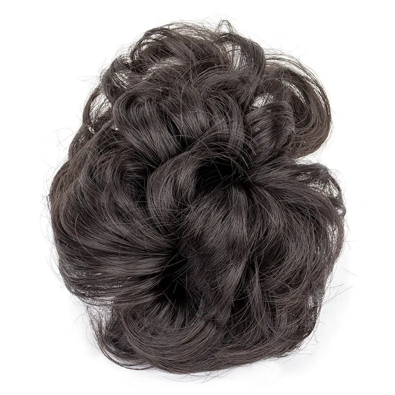H&STAR Synthetic Messy Bun Hairpiece – Claw Clip-on Hair Extension, Natural Hair Color Chignon Updo Wig for Women