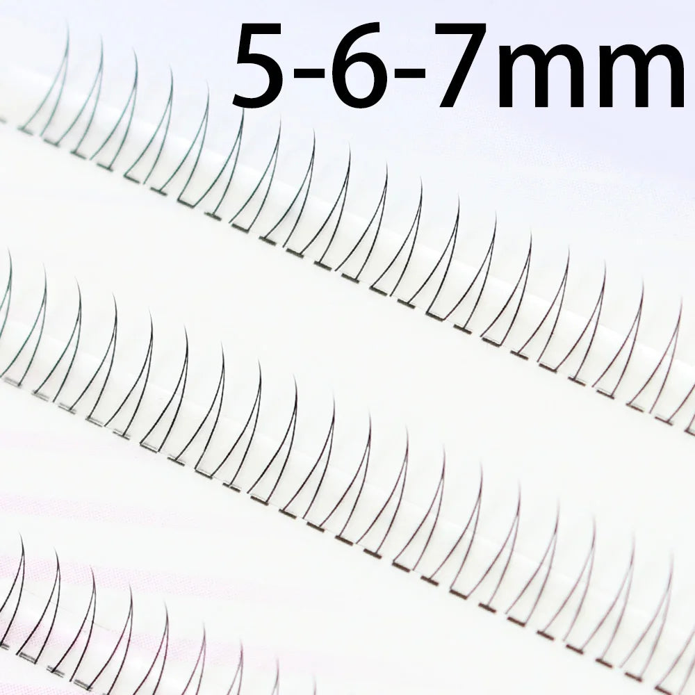 Korean J-Curl V-Shape Black Manga Under Eyelashes — Soft Natural Bottom Lash Clusters (Bunches)