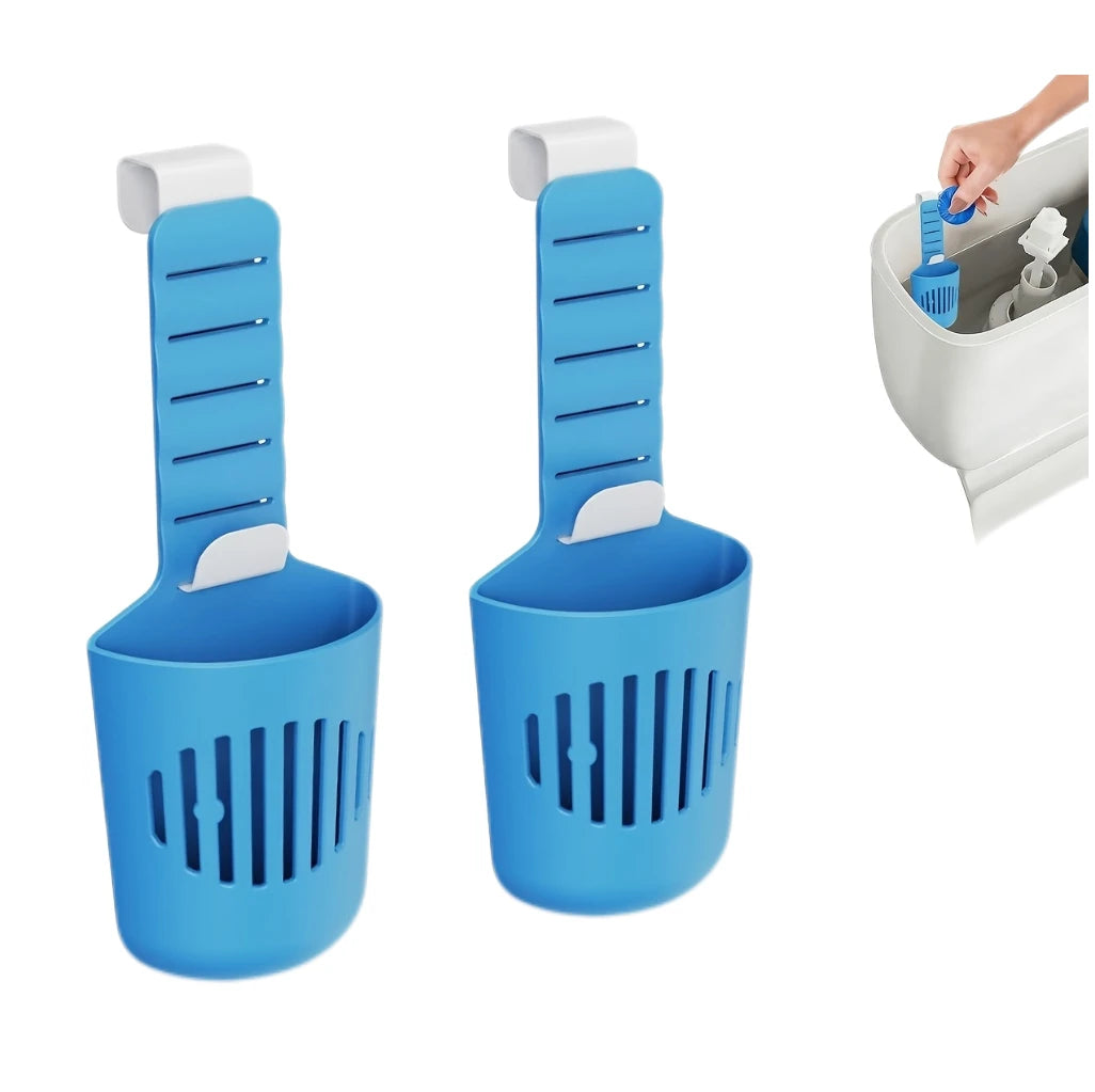 Silicone Toilet Tank Tablet Holder - Hanging Cleaner & Deodorizer Organizer