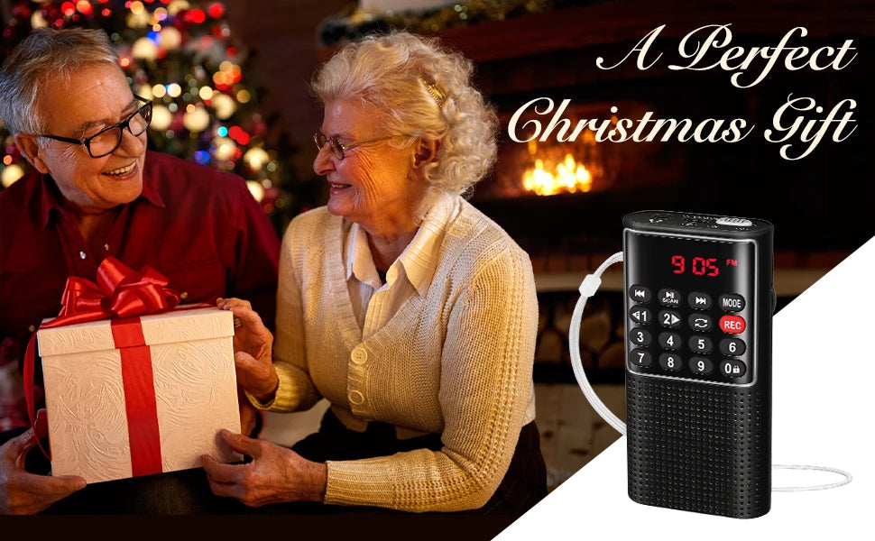 Mini Portable Pocket FM Radio β Handheld MP3 Walkman with Recorder & Rechargeable Battery