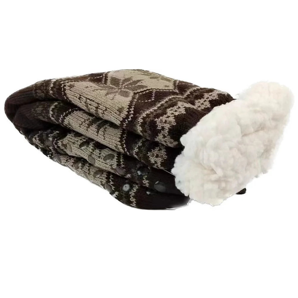 Men's Fluffy Winter Socks – Warm Thermal Non-Slip Fuzzy Socks, Soft Plush Thickened Indoor Socks, Cozy Gifts 2023