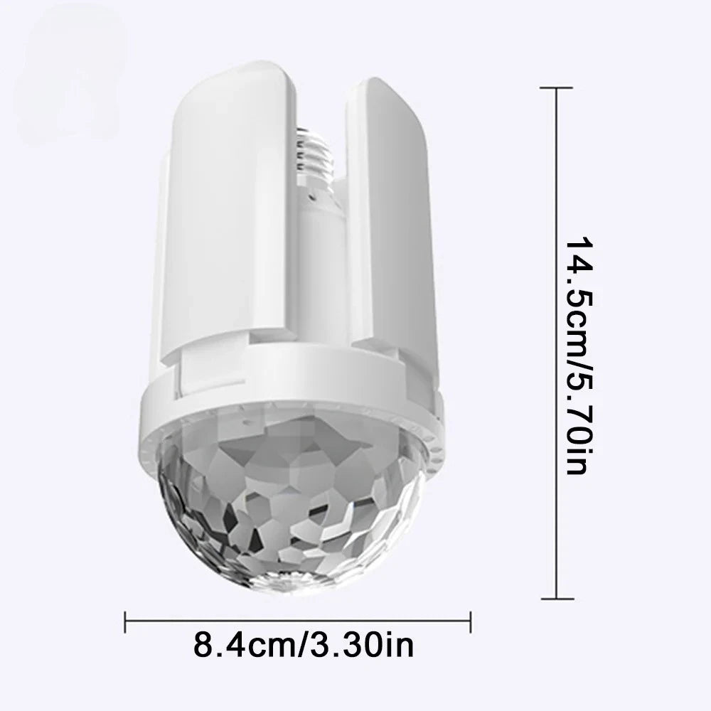 E27 LED Bulb Fan Light - Bluetooth Speaker Ceiling Lamp With Remote Control & Foldable Blades