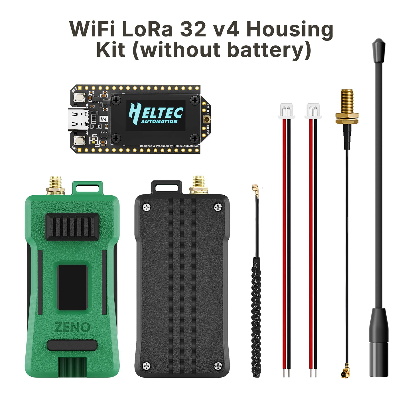 Meshtastic Heltec WiFi LoRa 32 V4 Meshcore - ESP32-S3 SX1262 Dev Board with GPS, Antenna & Zeno Kit Case