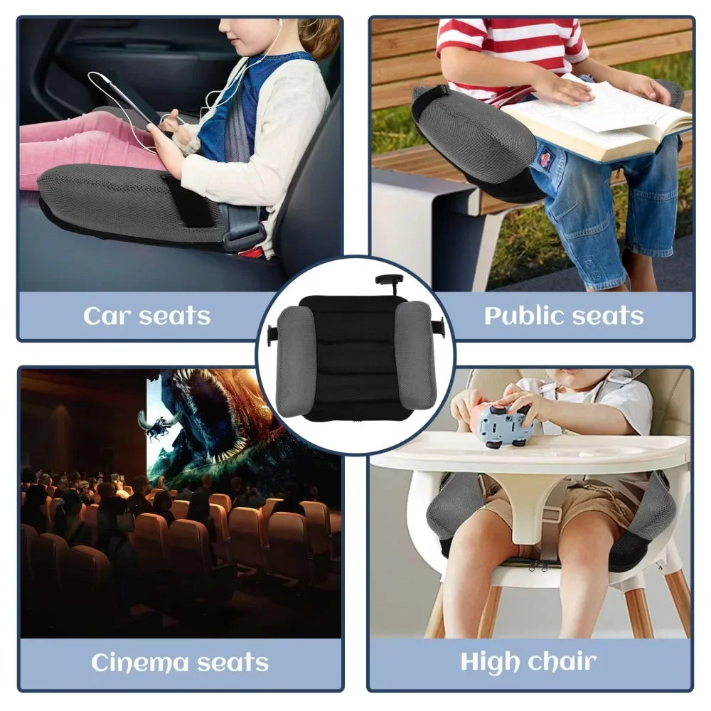 Inflatable Booster Car Seat - Portable PVC Travel Cushion for Kids with Comfortable Backless Design