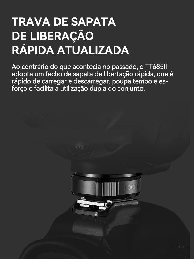 【Do Brasil】 Godox TT685II TTL HSS Camera Flash Speedlite - Compatible with Canon, Nikon D780, Sony A7IV, A7 & TT685 II