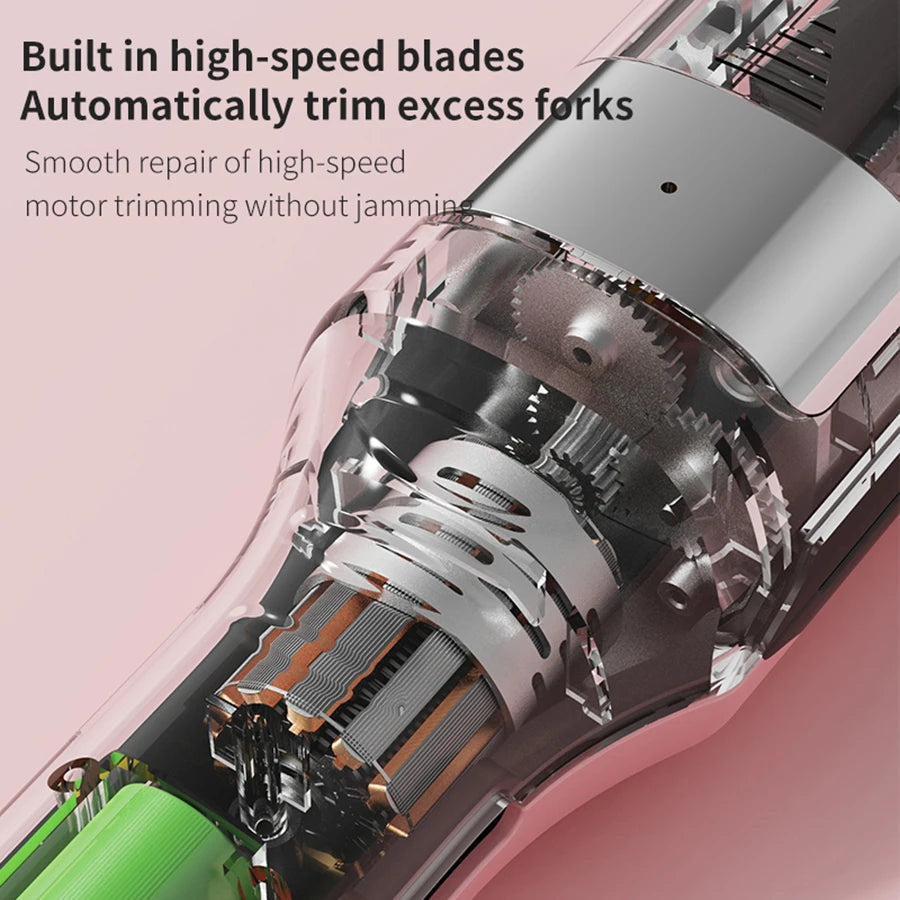 Portable Split End Hair Trimmer - Rechargeable Damaged Hair Repair Tool for Smooth Hair Styling