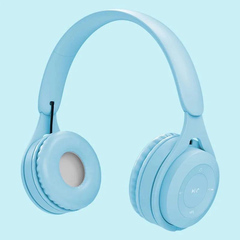 Y08 Macaron Wireless Bluetooth Headphones – With Microphone, Wired Earphones, Gaming Headset for Kids, MP3 Players & Gifts