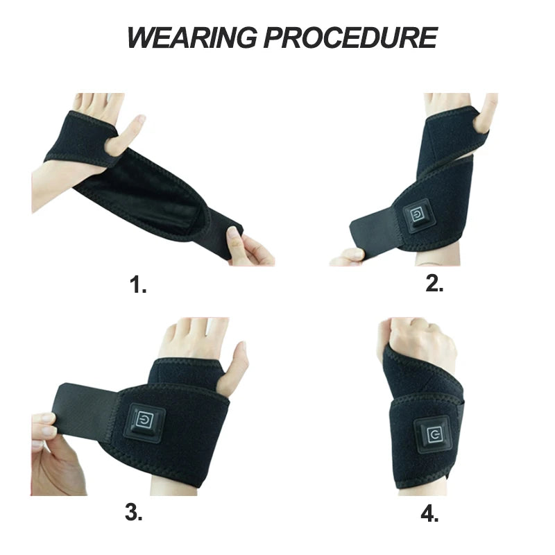 Heating Wrist Protector – Breathable USB Hand Massager Support Band, Wrist Brace Tool for Sports & Health Care