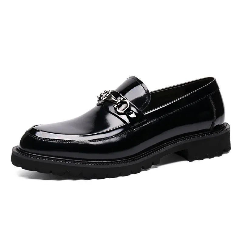 Men’s Leather Oxford Shoes - Buckle Dress Shoes for Wedding, Party and Office Wear Large Size 38-48