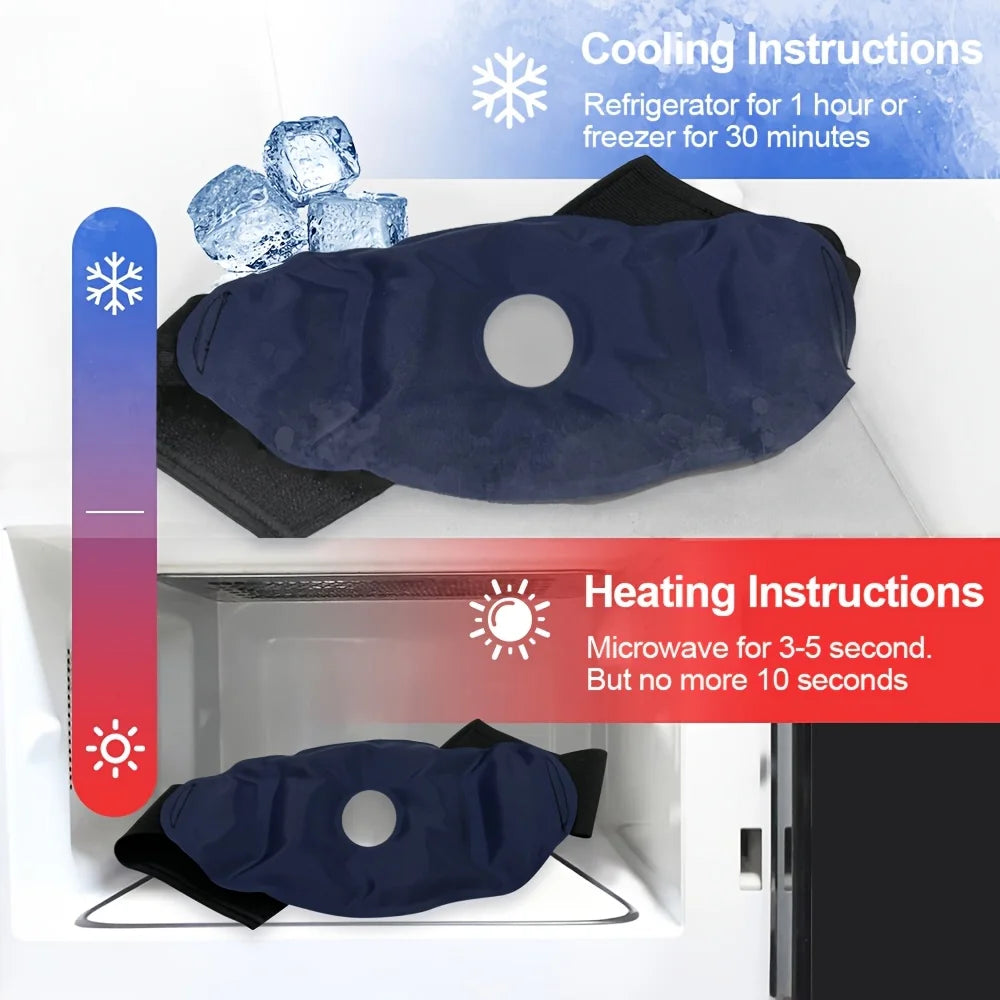 Reusable Knee Ice Pack Wrap - Adjustable Cold Therapy Gel Pad for Sports Recovery & Knee Comfort