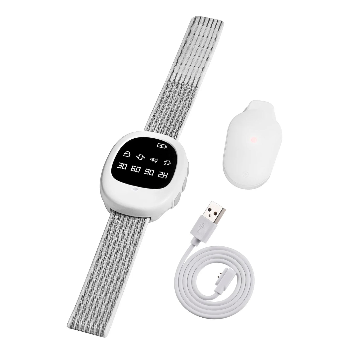 40M Wireless Bedwetting Alarm with Wristband - Enuresis Sensor for Kids & Adults, Potty Training & Elder Care