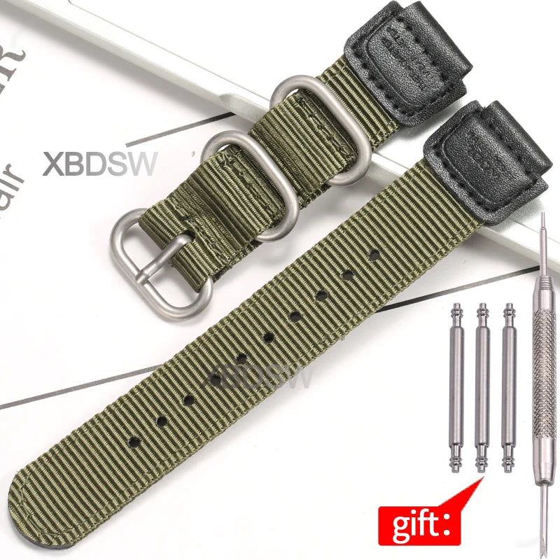 18mm Nylon Watch Band for Casio AE1200 AE1300 AE1000 AE1500 - Replacement Strap for A158W A159 MRW-200H SGW-300H PRG270 Watches