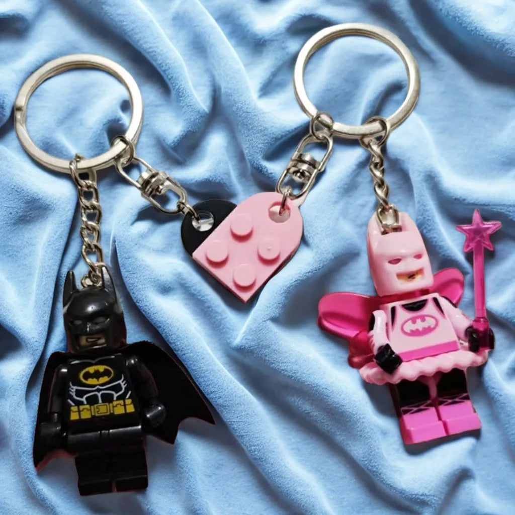 3D Bat Couple Keychain - Handmade Fairy Figure Pendant for Phone, Backpack & Gift Accessories