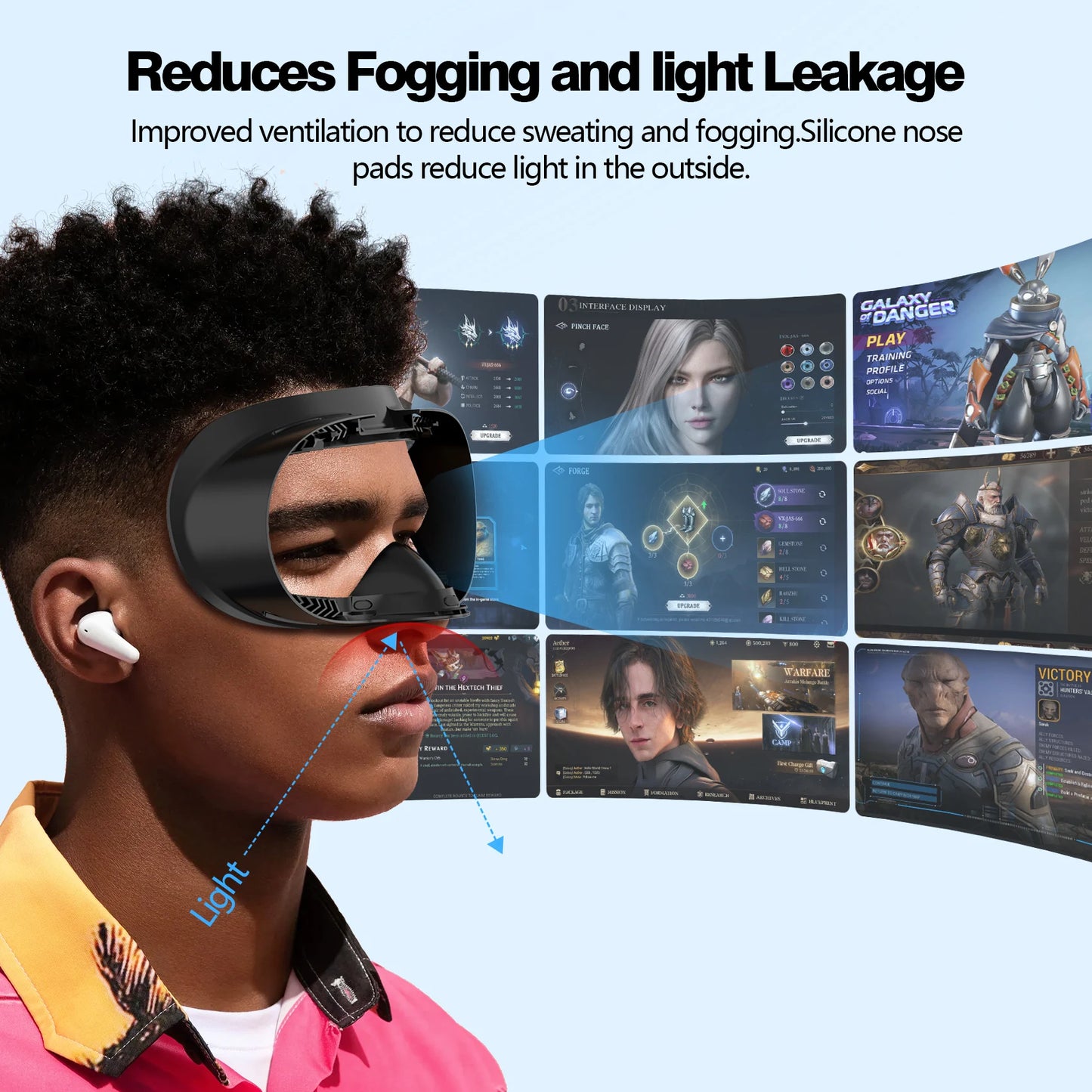 Oculus Quest 3S Face & Mask Pad — Sweat-Resistant PU Foam VR Accessory for Comfortable Gaming