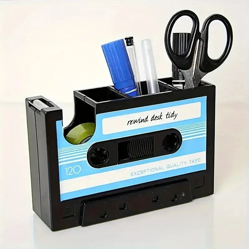 Miniso Retro Pop Tape Pen Holder – Multifunction Desktop Stationery Organizer Gift
