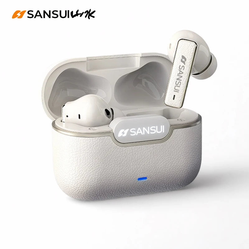 Sansui ANC Bluetooth TWS Earbuds – 52dB Active Noise Cancelling, Bluetooth 5.4 True Wireless Earphones with 6 Mic HD Calls