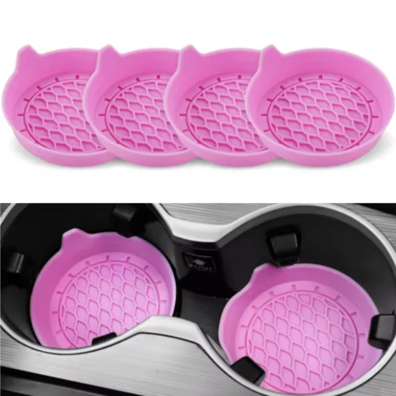Non-Slip Silicone Car Cup Coaster Mat – Auto Drink Holder Pad for Interior Protection & Decoration Accessories