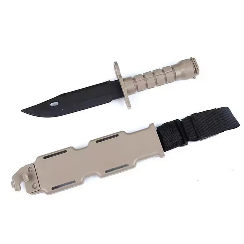 Rubber Training Knife with Sheath - Flexible Soft Plastic Dagger Prop for Halloween, Martial Arts & Costume Use