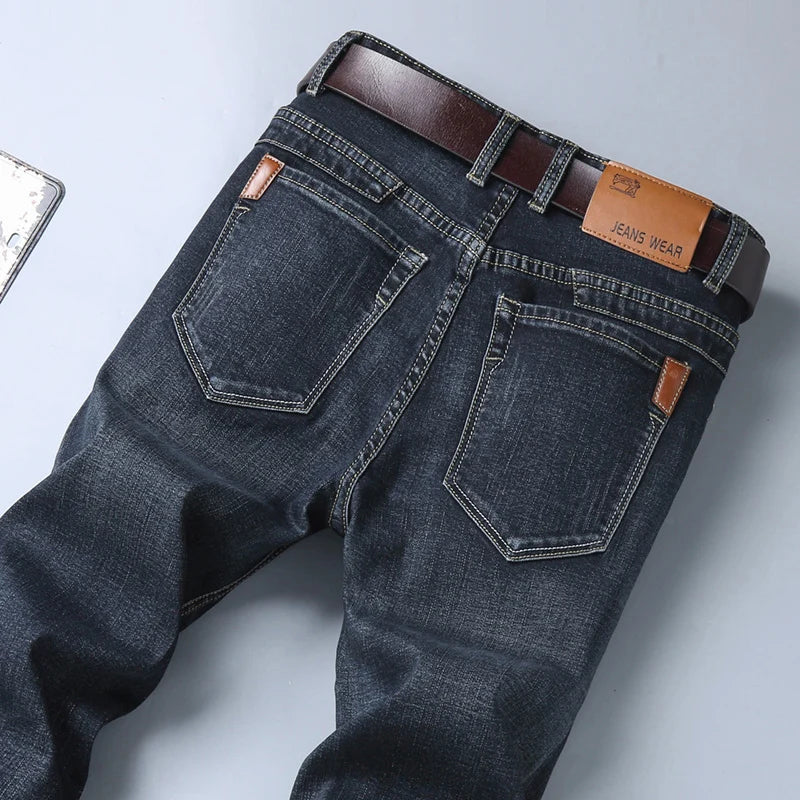 Men's Style Stretch Regular Fit Black Denim Jeans β Soft Casual Cotton Pants