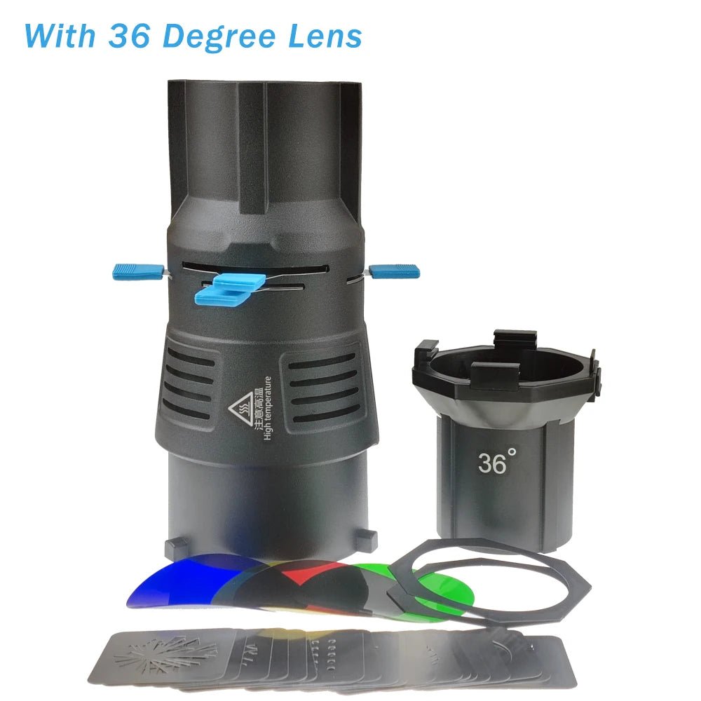 Focalize Conical Snoot Bowens Mount – Photography Condenser with Geometric Sheet Shapes, Gobo Filters & Gels