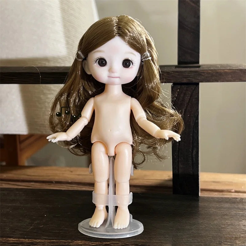 16CM Articulated Doll β 3D Simulation Eyes, 13-Joint Multi-Expression Little Girl Toy