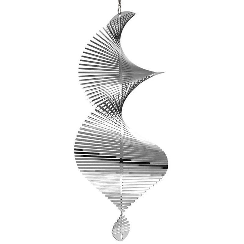3D Rotating Wind Chime Spinner – Spiral Pendant with Bell for Patio, Garden & Outdoor Home Decor