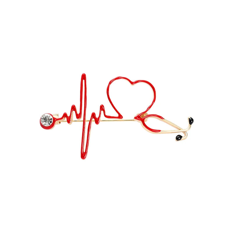 Cartoon Medical Stethoscope Enamel Pin – Doctor & Nurse Brooch Lapel Badge, Cute Graduation Gift for Medical Students