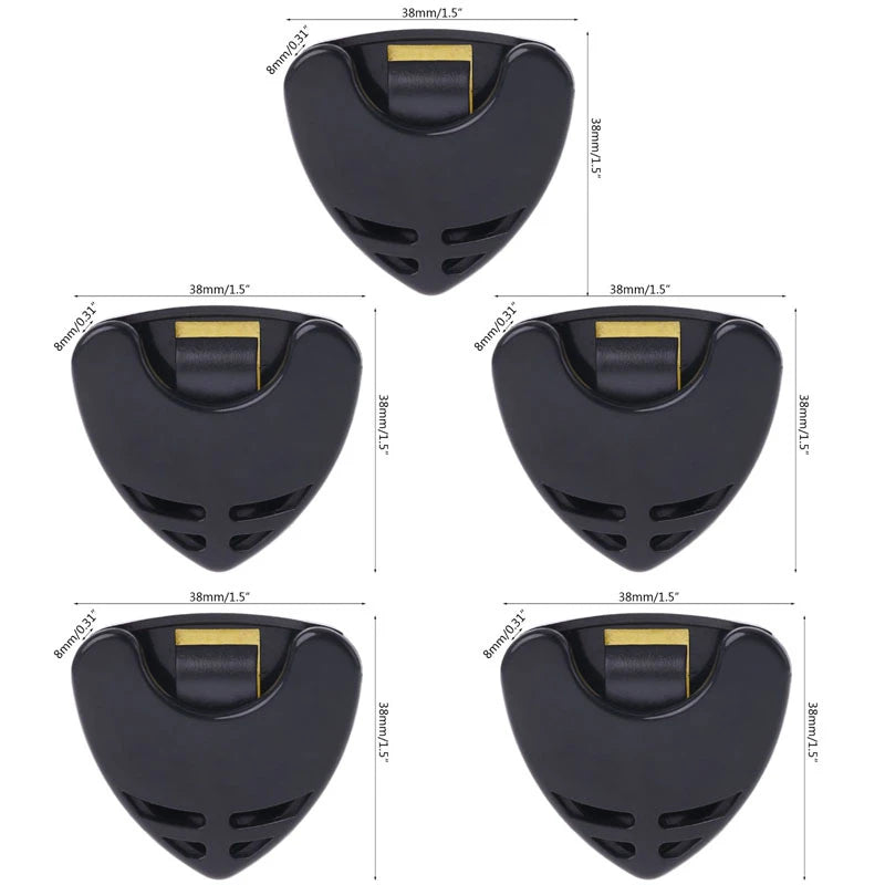 1/5/10pcs Guitar Pick Holder – Self-Adhesive Triangle Plectrum Case, Quick Storage Organizer