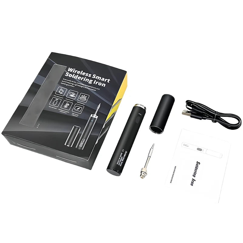 Wireless 5V Soldering Iron Kit – 18350 Lithium Battery USB Rechargeable DIY Repair Tool with Adjustable Temperature for Precision Electronics Soldering