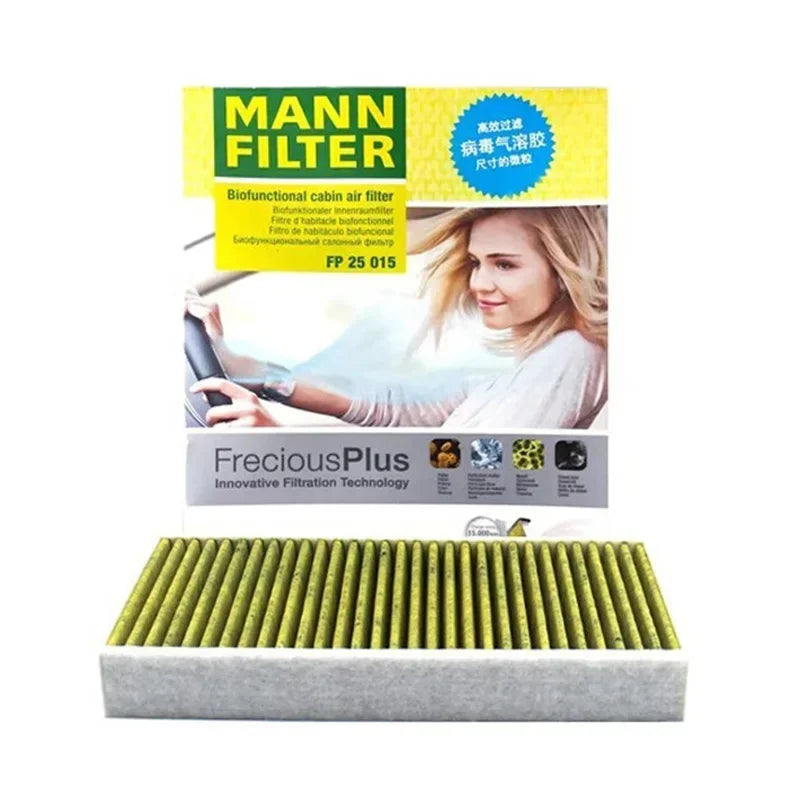 MANNFILTER FP25015 Cabin Air Filter — Compatible with Tesla Model 3 (06/2018+) & Model Y (01/2021+)