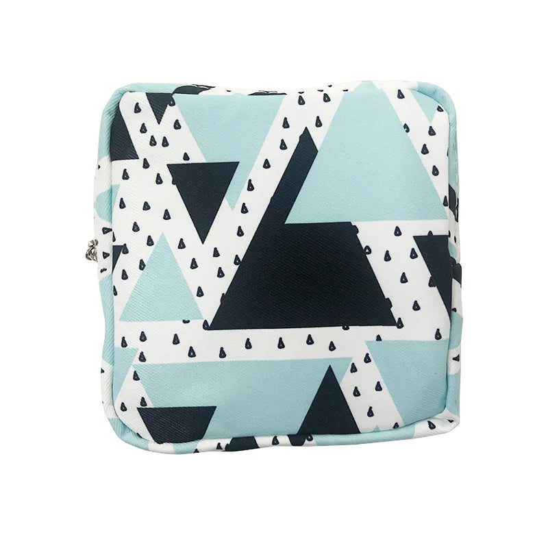 Cute Cartoon Girl Cosmetic Bag – Mini Travel Makeup Organizer for Lipstick, Sanitary Pads & Toiletries