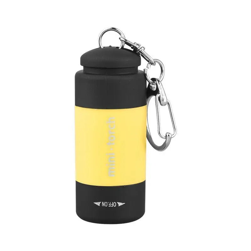 LED Micro Pocket Flashlight - USB Rechargeable Waterproof Keychain Light for Hiking, Camping, and Outdoor Use