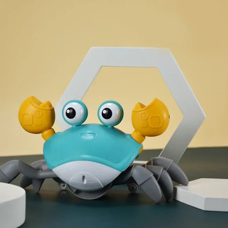 Kids Induction Crab & Octopus Crawling Toy – Electronic Musical Pets, Toddler Moving Toy that Avoids Obstacles, Party Gift