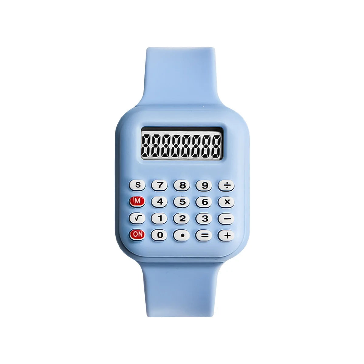 2026 Kids Digital Watch with Calculator - Rubber Strap Electronic Watch for Girls with Time & Date Display