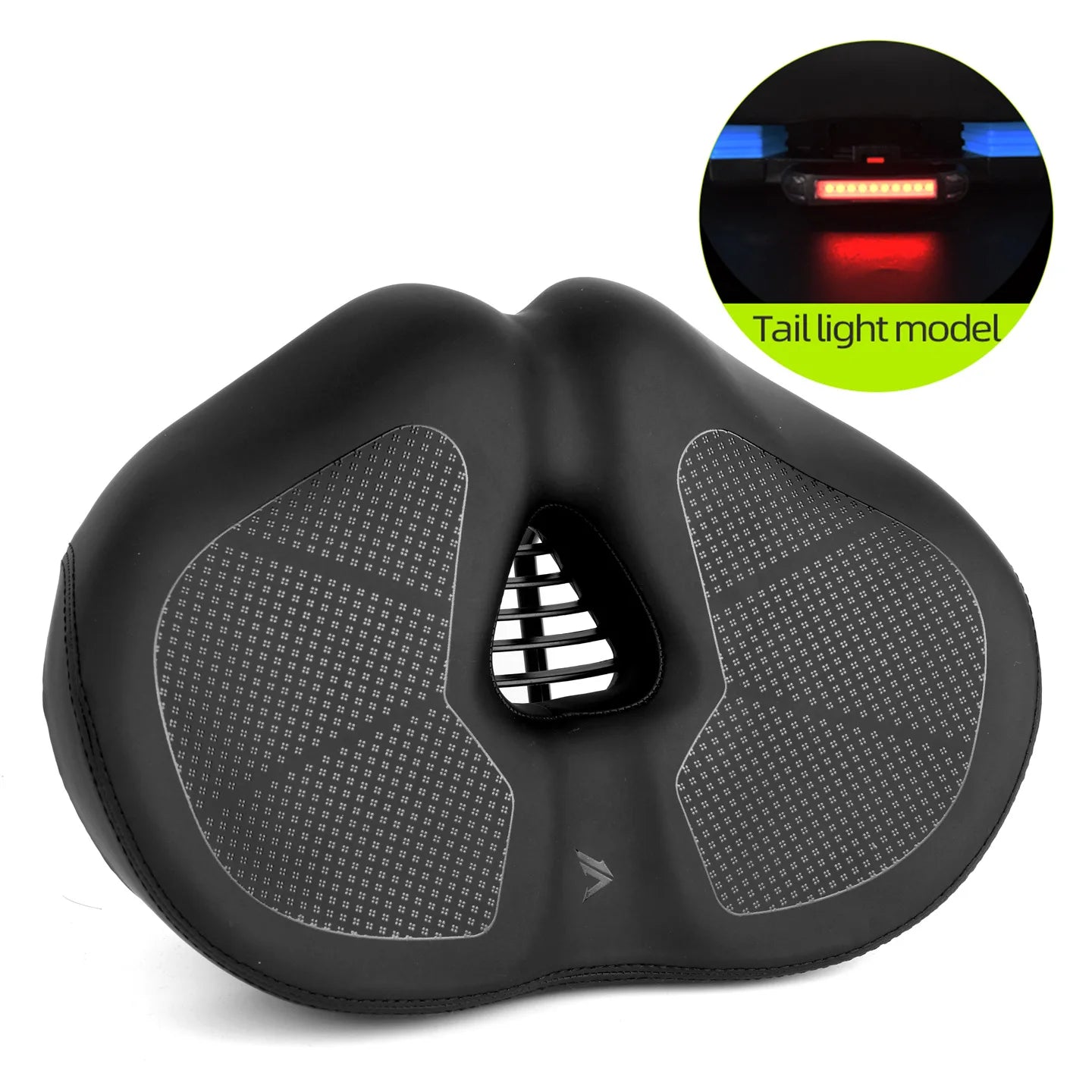 Bike Seat Cushion - Wide Padded Bicycle Saddle Cover for Men & Women, Compatible with City, Electric, Stationary & Peloton Bikes