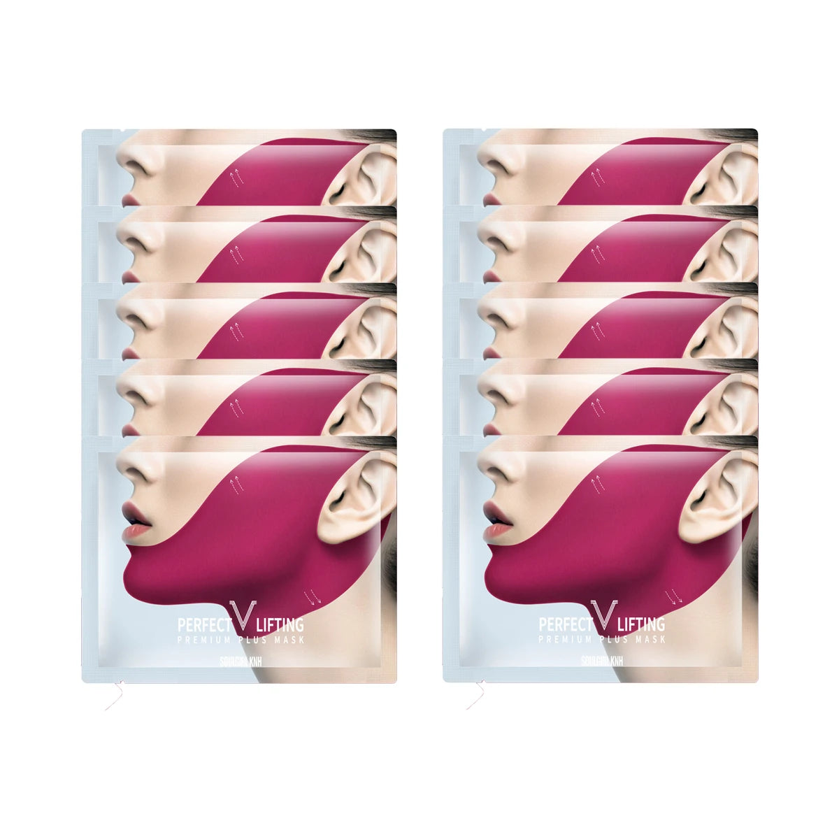 Peptide V-Shaped Firming Gel Masks - 1/3/5/10pcs Collagen Hydrating Lifting Patches for Chin & Cheek Care