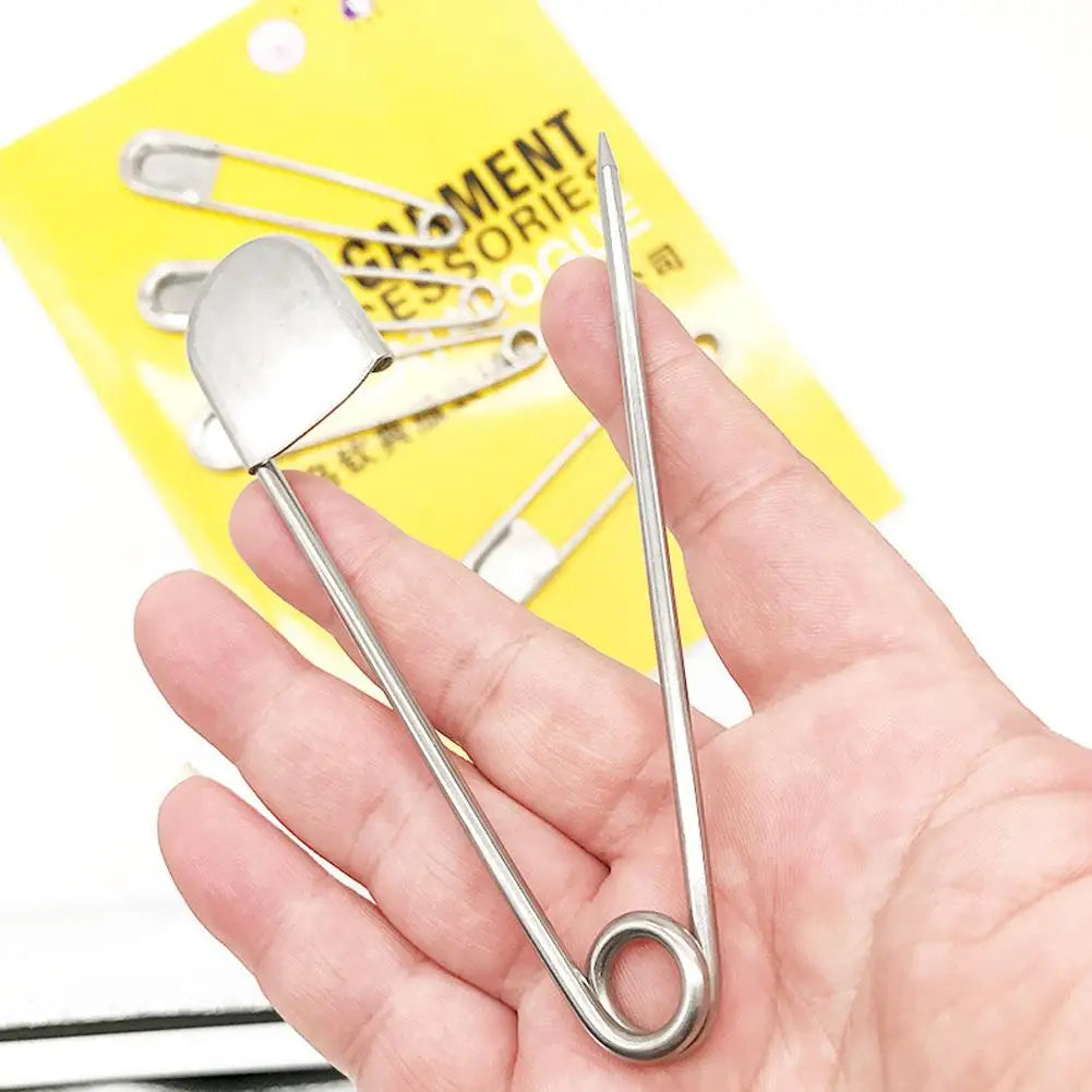 Large Stainless Steel Safety Pin – 12.8cm DIY Sewing Tool, Accessory Needle for Fixing Files (1pc)