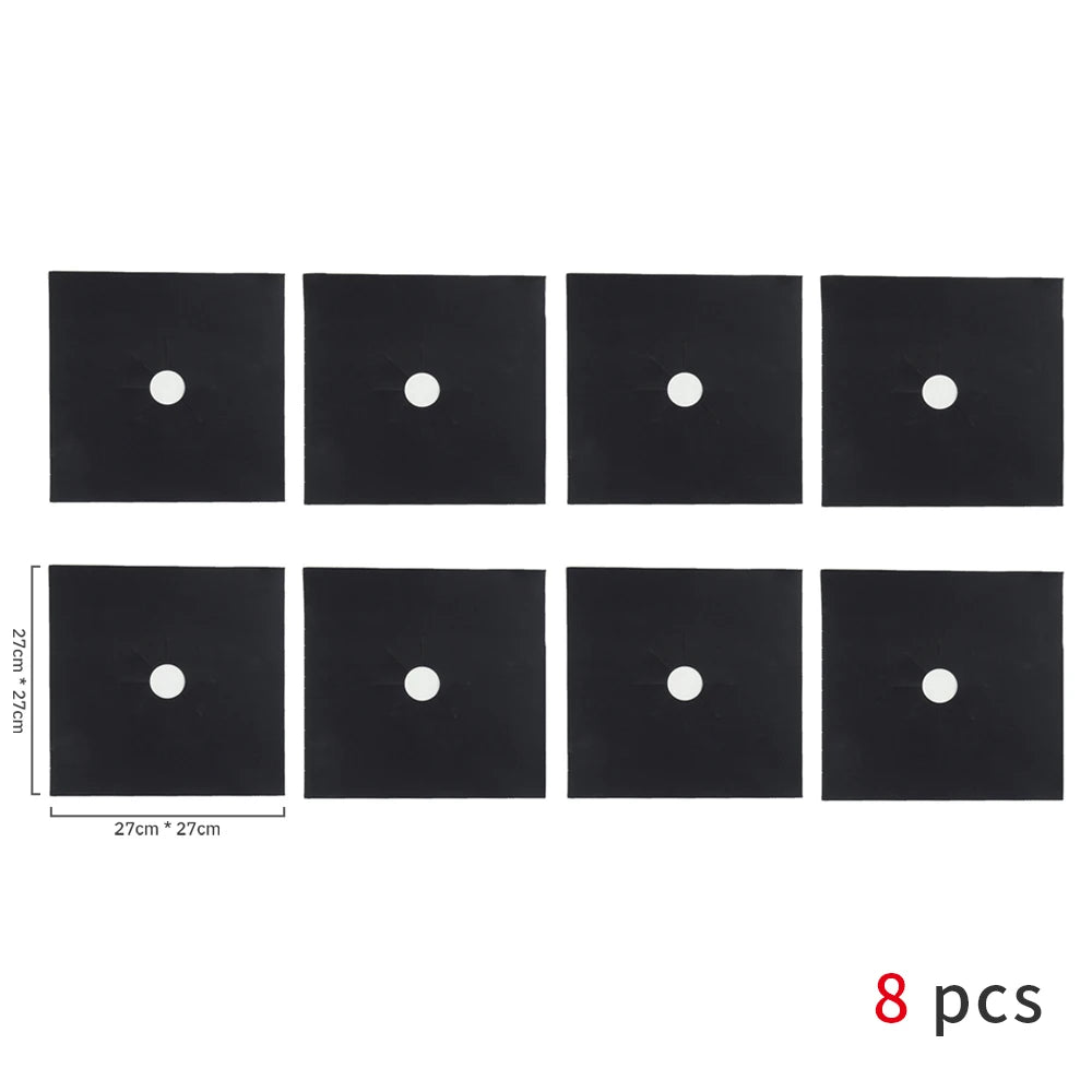 Gas Stove Protector Mats – 1/4/6/8PCS Cooker Liner for Kitchen Stovetop Cleaning