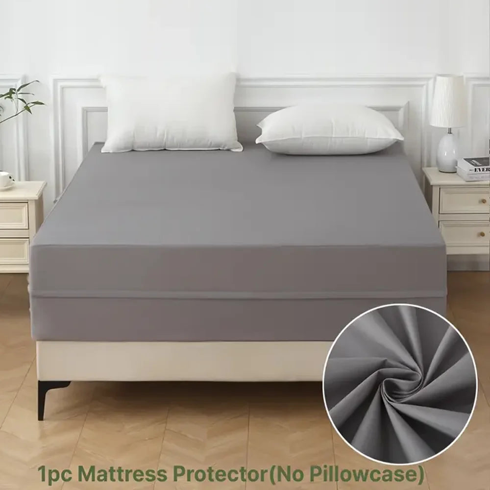 6-Sided Waterproof Mattress Protector - Dustproof Zipper Encasement Soft Comfortable Bed Cover