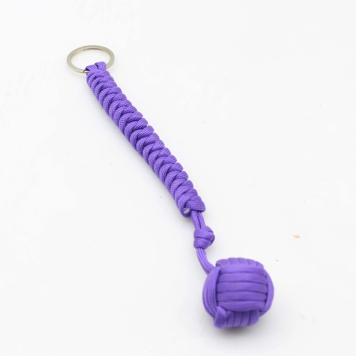 Black Monkey Fist Steel Ball β Outdoor Self-Defense Keychain for Survival & Personal Protection