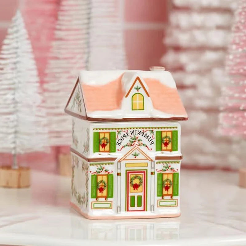 Christmas Holiday Village Spice House Set – Mini 6cm Home Decor for Kitchen, Spices & Tabletop Xmas Ornaments