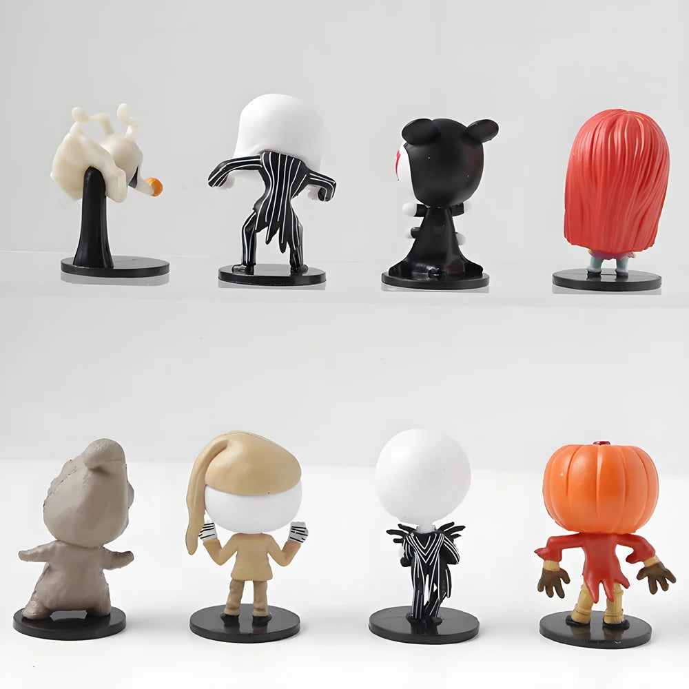 8pcs The Nightmare Before Christmas Action Figures — Sally & Jack Skellington Vinyl Figurines, Halloween & Christmas Collectible Toys