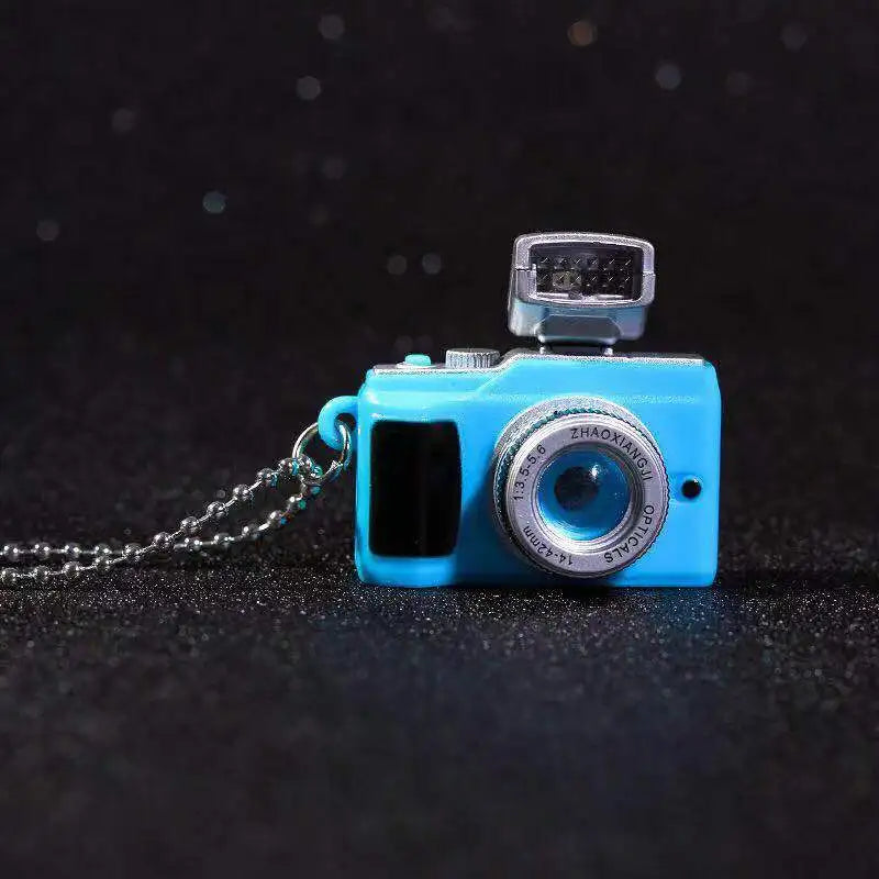 Fashion Camera Pendant Necklace – Vintage Flash Light Camera Jewelry with Long Chain for Women & Men, Punk Party Accessory