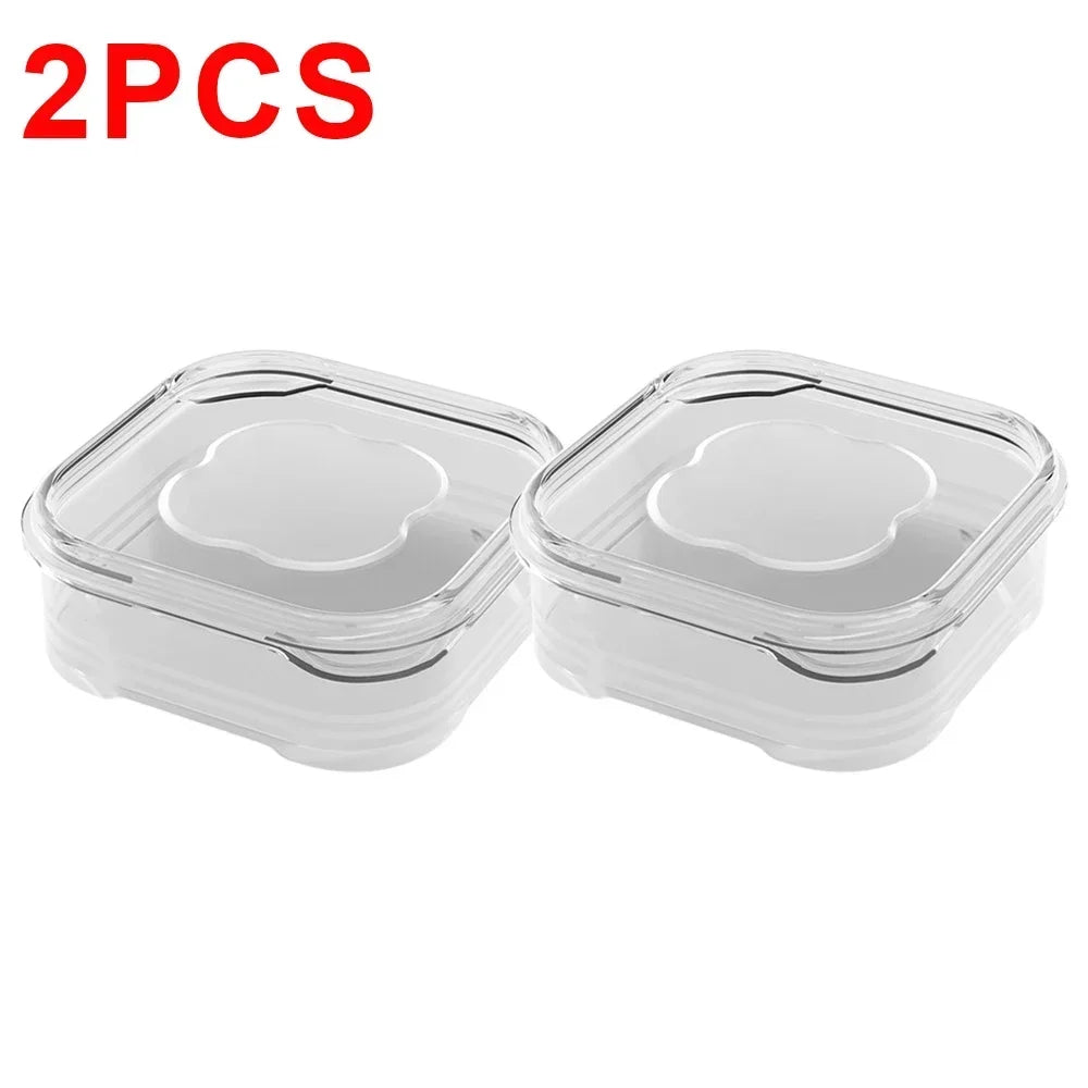5/1Pcs Mini Transparent Food Storage Containers with Lid – Fridge Organizer Box for Meat, Vegetables & Kitchen Fresh-Keeping