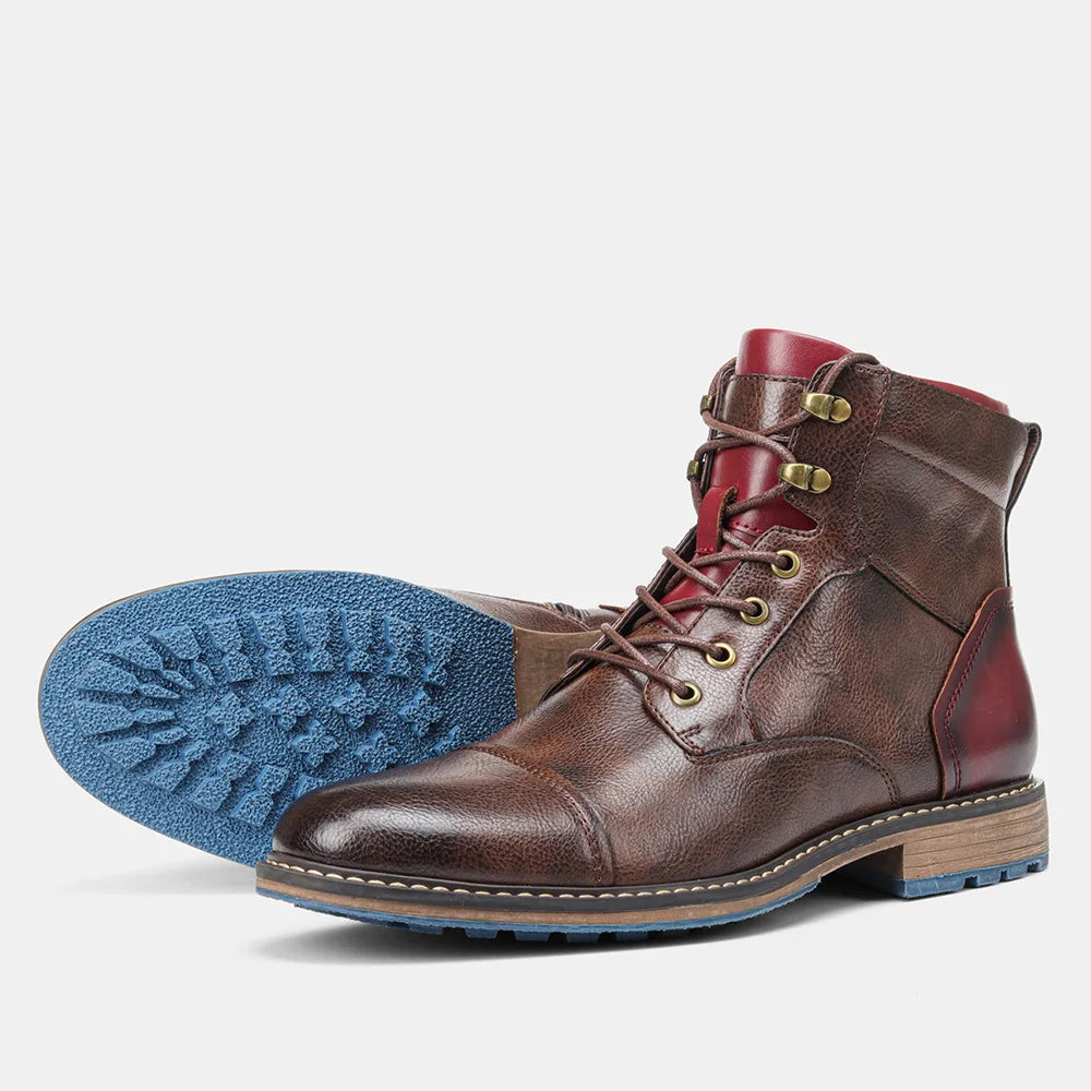Men's Leather Ankle Boots – Brand Boot Size 7-13, Model #AL605