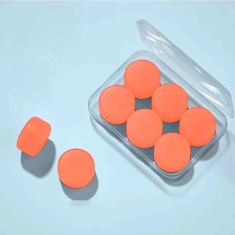 Wax Silicone Ear Plugs - Reusable 27dB Noise Cancelling Sleep and Swim Earplugs for Comfort Protection