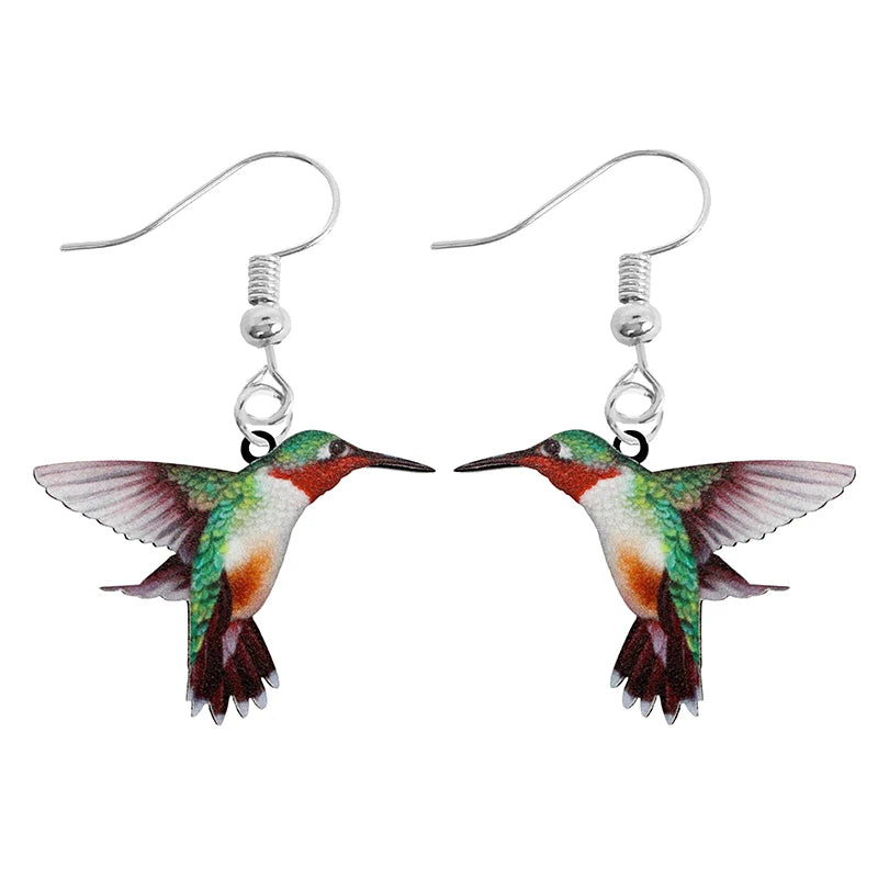 Cute Animal Acrylic Drop Earrings - Funny Custom Jewelry Gifts for Women & Girls with Rabbit, Parrot, Frog & Butterfly Designs