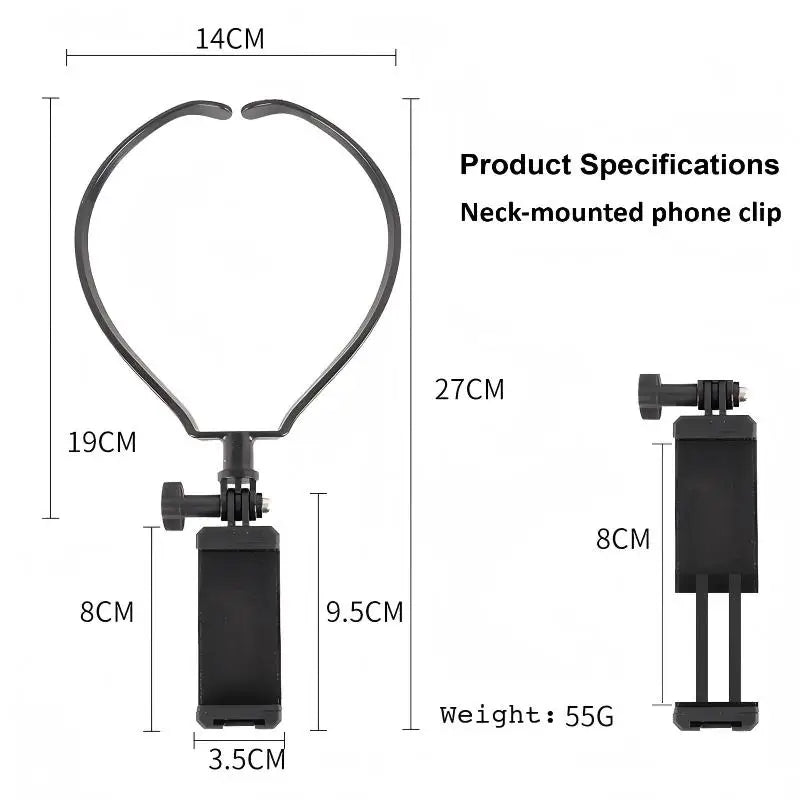 Hands-Free Neck Phone Holder - Adjustable Wearable Mount for iPhone, Samsung & GoPro