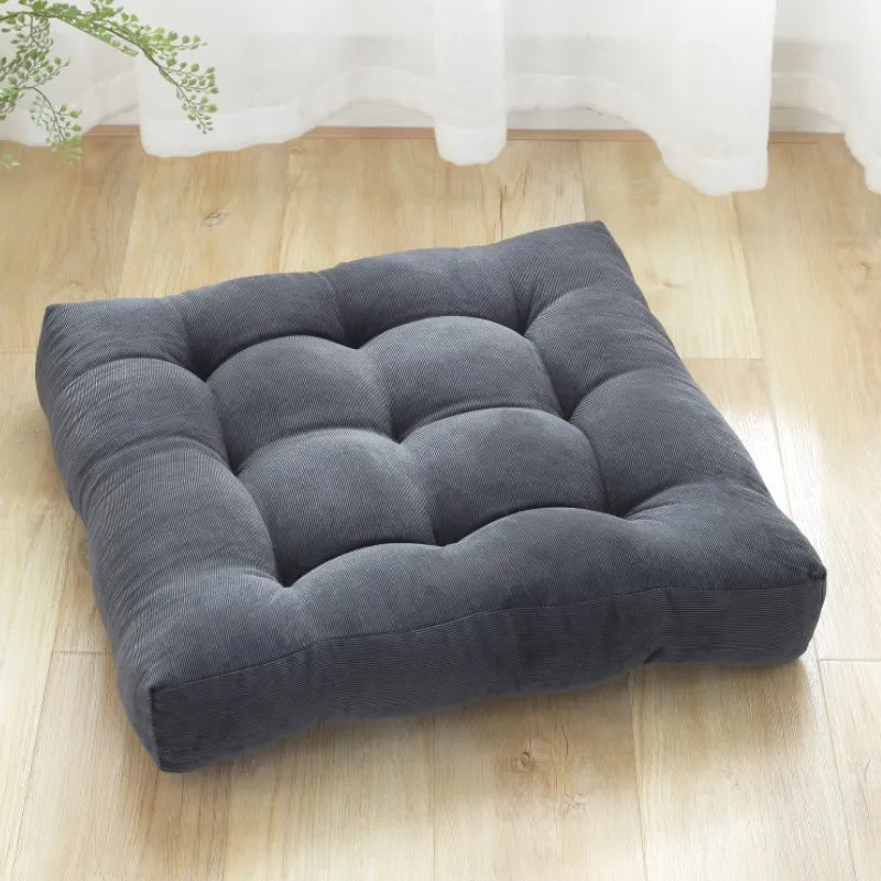 Square Floor Pillow Cushion β Thick Tufted Seat Pad for Meditation, Yoga, Kneeling, and Balcony Seating