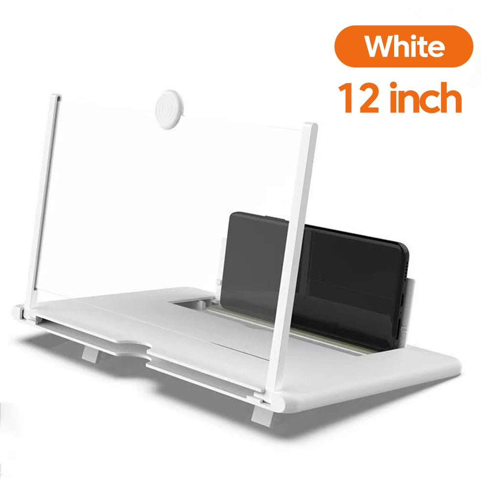 12/10-Inch Mobile Phone Screen Amplifier - HD Video Magnifier with Portable Stand Holder